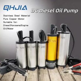 Bomba sumergible eléctrica portátil de 12V y 24V CC, bomba de transferencia de combustible de 20L/min para diésel, aceite, agua, queroseno, Mini bomba de succión para coche