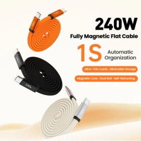 Cable de Carga Rápida Magnético Tipo-C de 240W, Cable de Datos Tipo C a USB C para Samsung iPhone 17 16 15, Tableta, Laptop, Transferencia de Datos y Carga