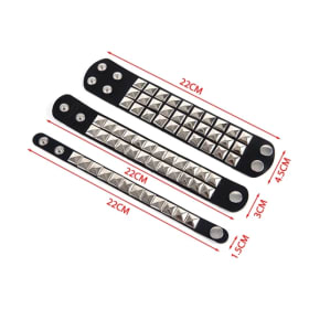 Brazalete Unisex de Estilo Punk Gótico Rock con Remaches y Tachuelas, Joyería de Moda para Hombre