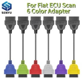 Conector de escáner de coche OBD OBD2 de 6 colores para Fiat ECU Scan MultiECUScan OBD 2 Cable adaptador de diagnóstico para herramienta FiatECUScan