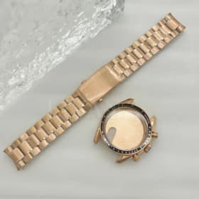 Caja de reloj multifuncional dorada de 39,6mm, adecuada para piezas de reloj con movimiento de cuarzo Omg Speedmster VK63, compatible con bisel de caja de correa de 20mm