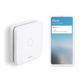 Netatmo Detector de Monóxido de Carbono Inteligente, WiFi, 10 años de batería, Alarma de 85dB, Pruebas automatizadas, Sin centralita domótica, Certificado EN 50291 y NF, NCO-EC