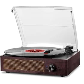 Tocadiscos vintage con bluetooth y altavoces