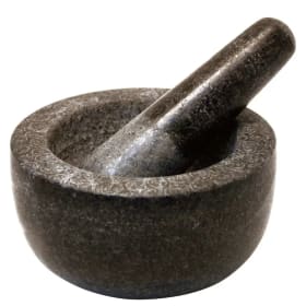 Mortero macizo de granito Jade Temple con maja