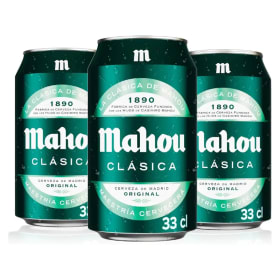 Pack x24 latas de cerveza Mahou Clásica 33 cl