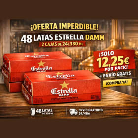 Pack x48 cervezas Estrella Damm 33cl [OFERTA]