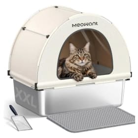 Arenero Gatos Cubierto MeoWant + alfombrillas [OFERTA]