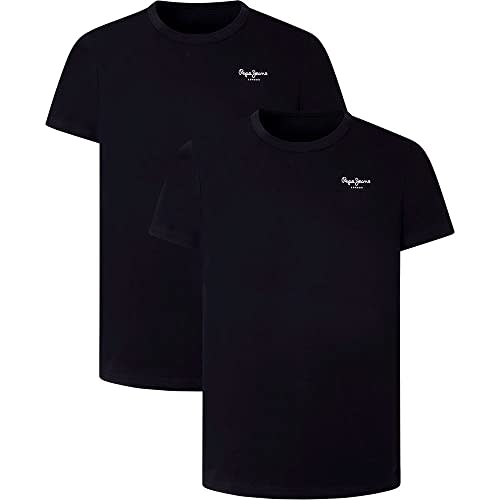 Pepe Jeans Hombre Pepe Tshirt 2p Tshirt Negro (Black),M