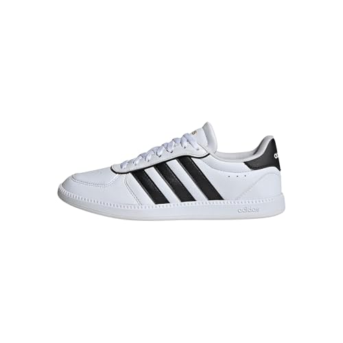 adidas Mujer BREAKNET Sleek Shoes, FTWR White/Core Black/Gold Met., 40 EU