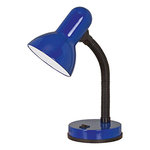 Eglo Lámpara Flexo Mesa Basic, E27, 40 watts, Azul, 3 x 3 x 15 cm