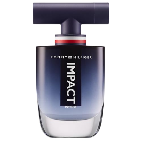 Tommy Hilfiger – Impact Intense Eau de Parfum 100 ml – Perfume de Hombre – Fragrancia Amaderada Ámbar – Botella de Cristal con Degradado Azul