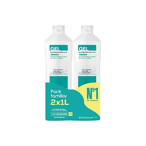 INIBSA Gel de Baño Dermatológico - Pack Ahorro 2L (2 x 1L) | Cuidado Integral Piel y Cabello