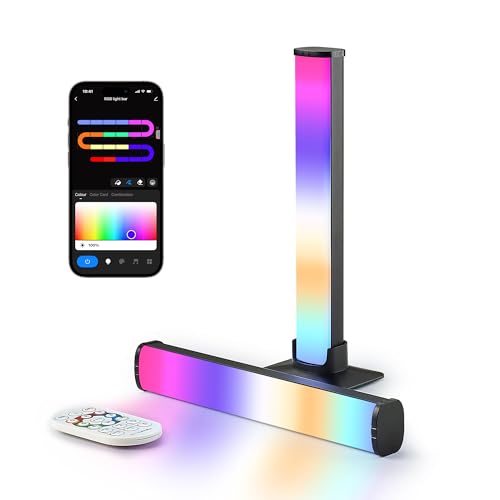 LuminexDesigns Barra de Luz LED RGB TV y Gaming 25cm – Sincronización Musical y Control por App para Iluminación y Decoración