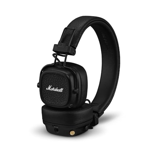 Marshall Major V Auriculares Inalámbricos Bluetooth, 100 Horas de Reproducción - Negro