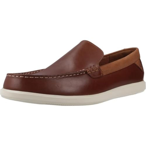 Clarks Bratton Loafer, Mocasines Hombre, Dark Tan, 42.5 EU