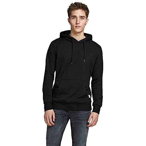 Jack & Jones Jjebasic Noos Sweat Hood Sudadera con Capucha, Hombre, Negro, L