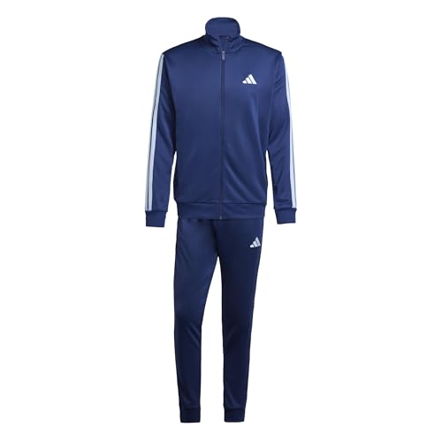 adidas Hombre 3 STRIPES FRENCH TERRY TRACKSUITS, dark blue, L