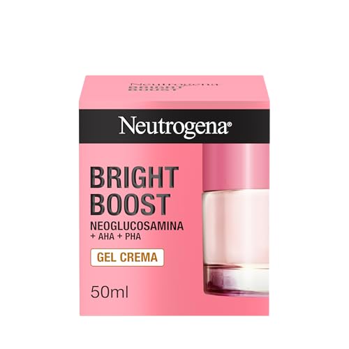 Neutrogena Bright Boost Gel Crema (50 ml) - Tratamiento Antiedad con Neoglucosamina, AHA y PHA para Rostro y Cuello