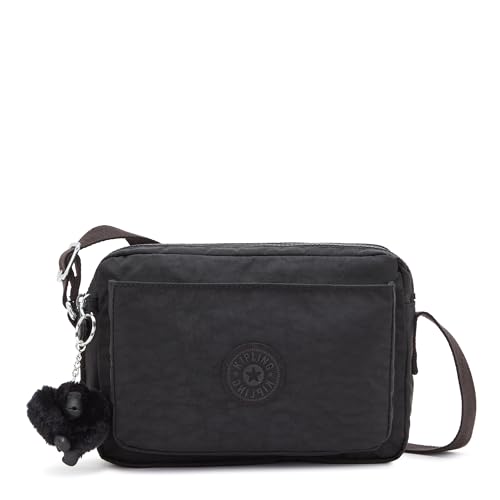 Kipling Abanu M Bandolera Mediana, Black Noir (Negro)