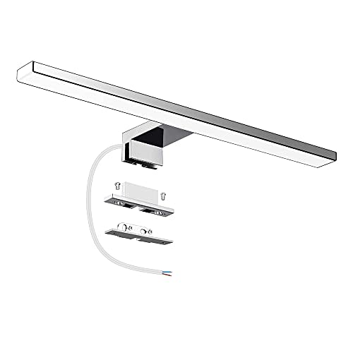 Azhien Lámpara LED de Espejo 10W 820LM 40mm Lámpara de Baño, Blanco Frío 6500K Lámpara LED de Pared IP44 230V Luz de Espejo de Baño de 40cm