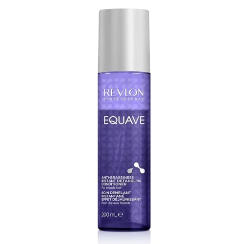 REVLON PROFESSIONAL Equave Acondicionador Profesional Bifásico Desenredante para Cabellos Rubios, Grises o Decolorados, Sin Aclarado, Neutraliza Tonos Amarillos No Deseados, 200 ml