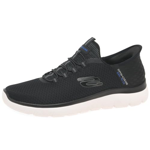 Skechers Hombre Summits High Range Zapatillas - Black Mesh/Wht Trim - 41.5 EU