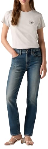 Levi's 724 High Rise Straight, Vaqueros Mujer, Ankle Time, 26W / 32L