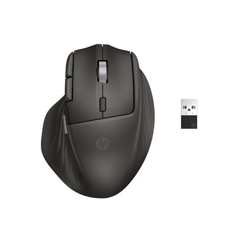 HP 780M Ratón Inalámbrico Ergonómico con Desplazamiento Ultra Rápido - 6K dpi, Bluetooth, Multi Dispositivo