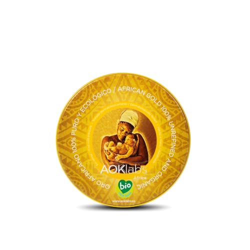 AOKlabs - Manteca de Karite Pura, Oro Africano - Sin Refinar, 100% Pura, Ecológica, Sin Aditivos - Hidrata, Regenera y Repara Piel y Cabello (200 ml)