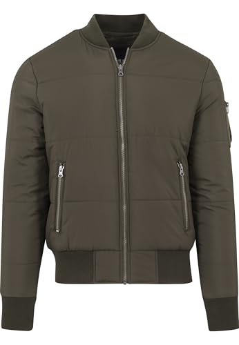 Urban Classics Basic Quilt Bomber Jacket Chaqueta, Verde (Olive 176), M para Hombre