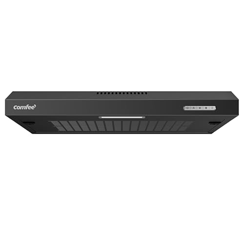 COMFEE' SLIF17-60 LED - Campana Extractora Bajo Encimera de 60 cm, 200 m³/h, 3 Niveles de Velocidad - Negra