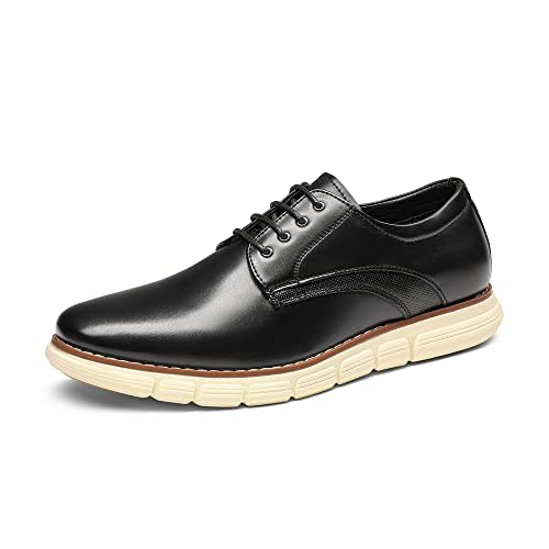 Bruno Marc Zapatos de Cordones Zapatillas de Vestir Oxfords Clásico Derby para Hombre, Size 40, Negro, GRANDPLAIN