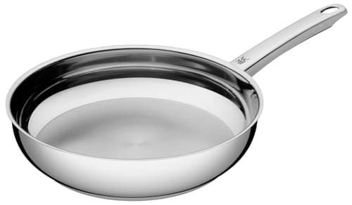 WMF Favorit - Sartén 28 cm Profesional Sin Revestimiento, Sartén de Acero Inoxidable Apta Inducción, Acero Inoxidable Cromargan, Apta para Horno