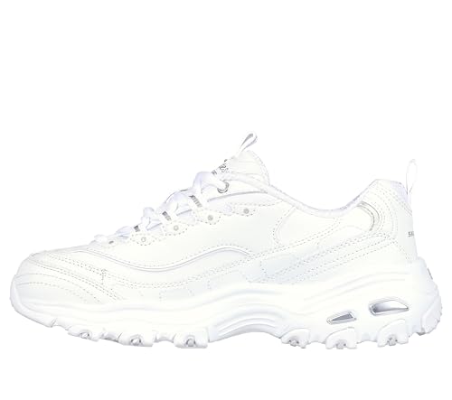 Skechers 11931EW, Zapatillas para Mujer, Blanco (White/Silver), 38.5EU
