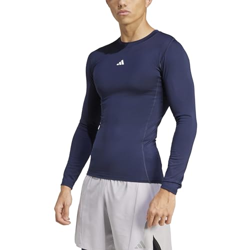 Camiseta de Compresión Adidas Uomo Techfit Longsleeve - Legend Ink (Talla M)