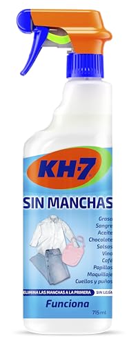 KH-7 Sin Manchas | Quitamanchas Ropa | Elimina Todo Tipo de Manchas | Vino, Chocolate, Tomate, Grasa, Aceite, Sangre, Maquillaje y más | Pulverizador 715 mL