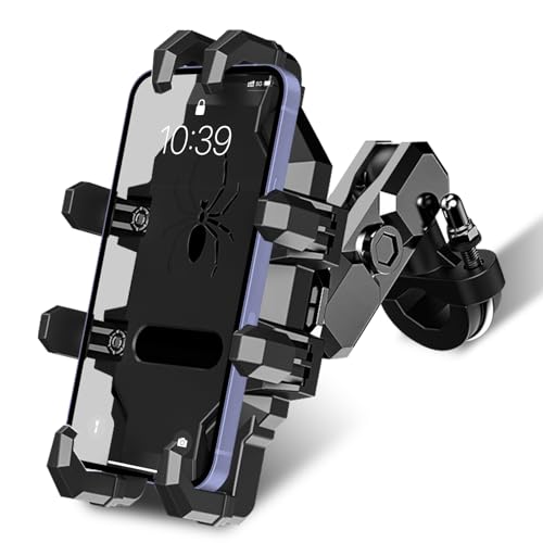 WODHMIEY Soporte Móvil Moto Antivibración, Lock Seguro, Rotación 720°