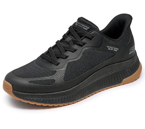 Skechers Hands Free Slip-ins Bobs Sport Squad Chaos 4 - Zapatillas Hombre, Black Mesh, 44 EU