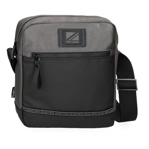 Pepe Jeans Stratford Bandolera Portatablet Gris - 23x27x7 cm - Poliéster