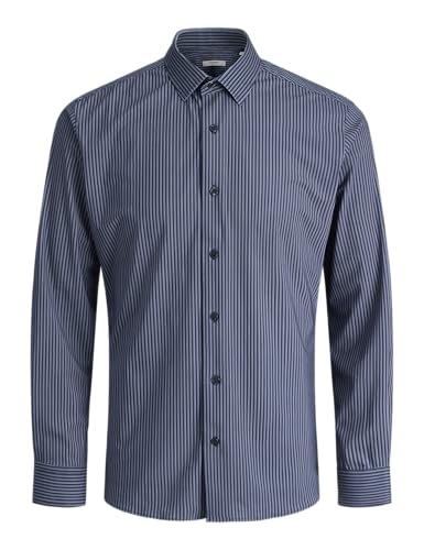 JACK & JONES Jprblaactive Stretch LS Shirt Sn - Camisa Hombre Azul Oscuro L