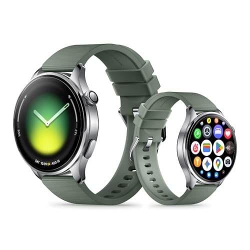XIAOMI Watch 5 Smartwatch con Wear OS de Google, NFC, AI con Gemini, Pantalla de 1.54", 6 días de batería, GPS y Seguimiento Fitness - Verde (47 mm)