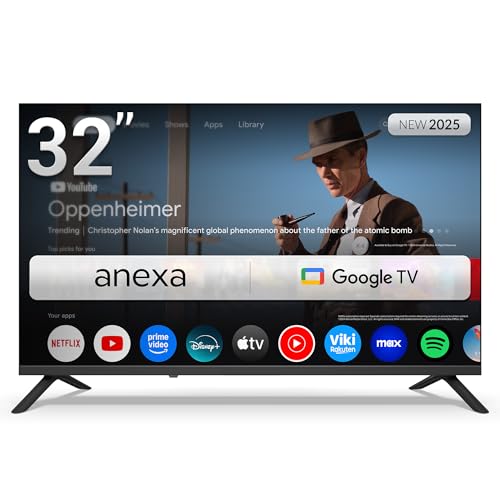 Anexa Smart TV 32 Pulgadas HD Google TV con Android 14, TDT 2025
