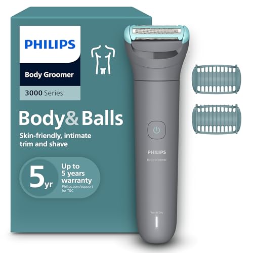 Philips Afeitadora Corporal Series 3000 - Depiladora Masculina con Sistema de Protección