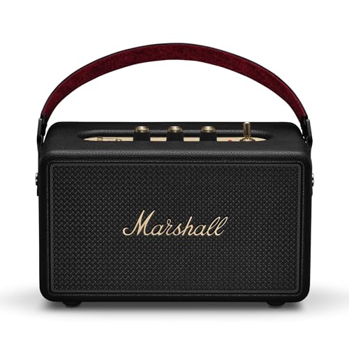 Marshall Kilburn III - Altavoz Portátil con 50+ Horas de Autonomía - Negro y Latón