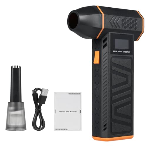 Shkalacar Plumero de Aire Comprimido, 80000RPM / 110000RPM Velocidad del Viento de 3 Niveles, Pantalla LCD, Carga Rápida de 30W, Motor sin Escobillas, para Limpieza de Nieve