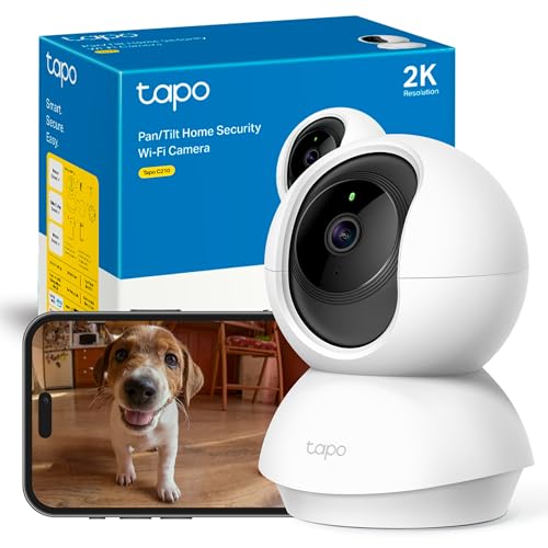 Tapo C210 - Cámara IP WiFi 360° 2K (3MP) con Visión Nocturna y Detección de Movimiento