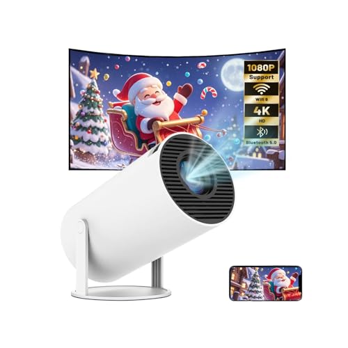 TEKXDD Proyector Portatil, Mini Proyector 2026 Upgraded con WiFi 6 BT 5.4, Auto Keystone + Full HD + 200ANSI 8000L + 180° Rotation, Projector Portable 4k con HDMI/USB/Smartphone/Laptop/PS5