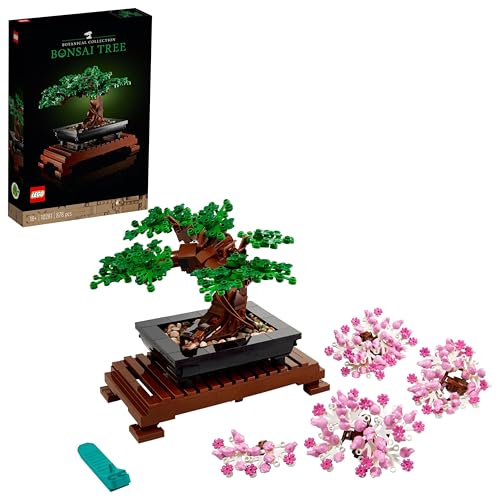 LEGO Botanicals - Árbol Bonsái con Flores de Cerezo Artificial - Set de Decoración para Hogar - Construcción DIY - Idea de Regalo para Adultos - Colección Botánica - 10281