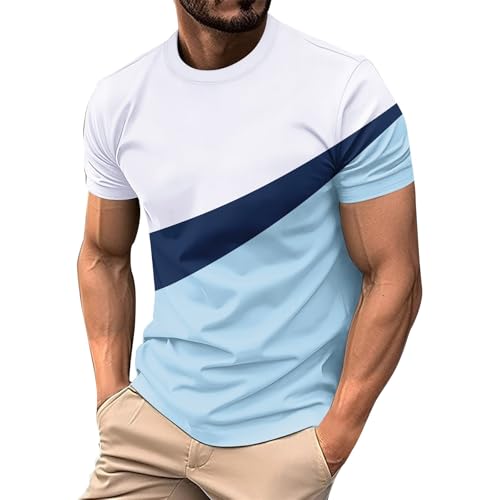 Camisetas Negras Hombre Manga Corta - Pack Básicas Lisas Transpirables para Gym y Ocio - Blanco y Negro - Ofertas Primavera