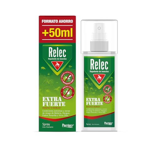 Relec Extra Fuerte Spray Antimosquitos, 125ml - Eficaz contra Mosquito Tigre